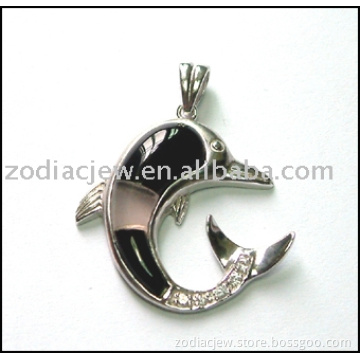 925 sterling silver with black agate pendant